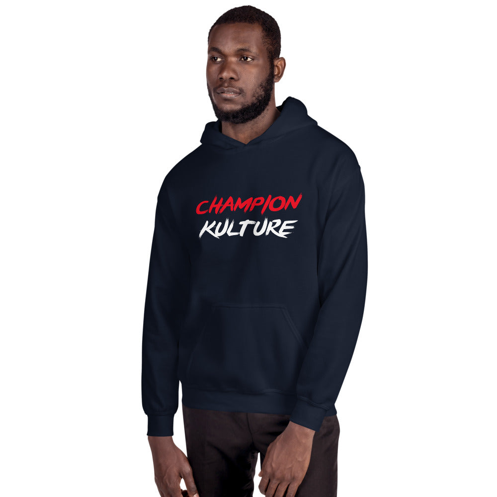 Champion red outlet and black hoodie