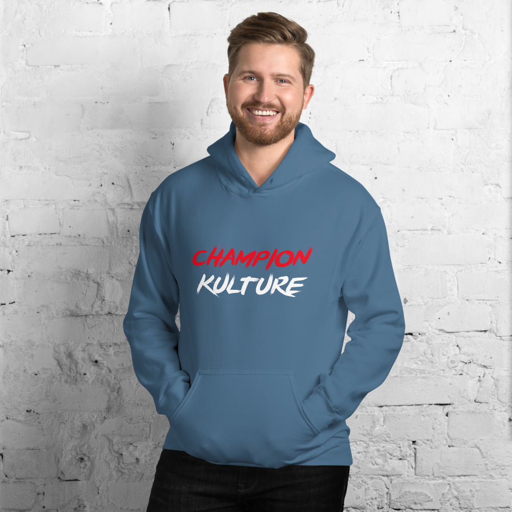 Champion Kulture Red and White Logo Unisex Hoodie